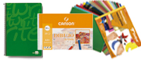 Papel, cuadernos y cartulinas